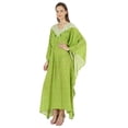 thumbnail image 3 of Moomaya Printed Caftan Gown Maxi Dress For Women Beachwear Party Kimono Cover Up Kaftan, 3 of 7