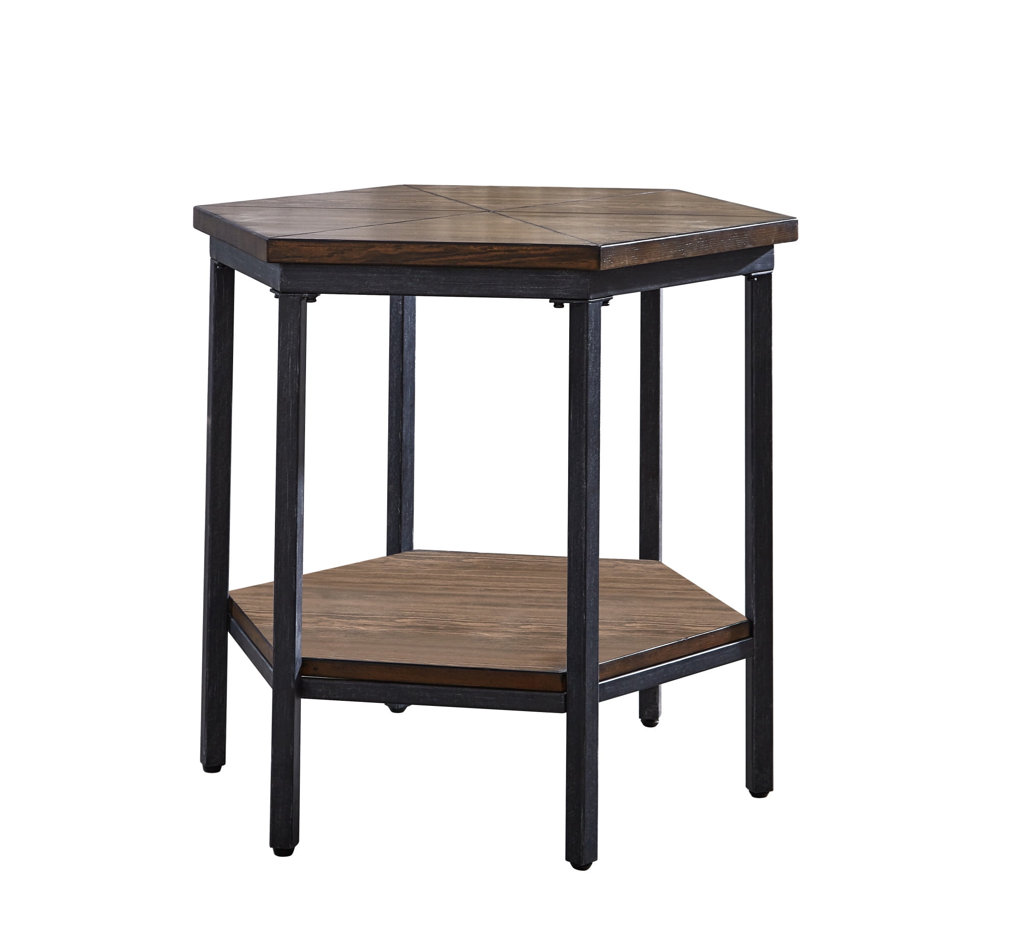 Steve Silver Ultimo Chocolate Wood Hexagon End Table