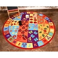 thumbnail image 4 of Furnish My Place 740 ABC With Numbers 13' 2" Round ABC Area Rug for Kids, Educational Alphabet Letter & Numbers, Anti-Skid Rubber Backing, Multicolor, 4 of 5