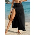 thumbnail image 5 of Eytino Women's Swimsuit Cover Up High Slit Sarong 2025 High Waisted Maxi Beach Skirt Bathing Suit Bottom Swim Coverup Black XL, 5 of 7