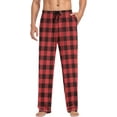 thumbnail image 4 of Top-kevin Buffalo Plaid Check Blue Green Pajama Pants Mens Lounge Pants Casual Men Pajama Bottoms, 4 of 13
