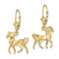 thumbnail image 2 of FJC Finejewelers 14k Yellow Gold 3d Horse - Standingleverback Earrings, 2 of 4