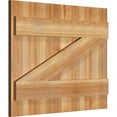 thumbnail image 2 of 26 7/8"W x 21"H TimberCraft Five 5 3/8" Boards Joined Board-n-Batten Shutters w/Z-Bar, Rough Sawn Western Red Cedar (Per Pair), 2 of 13