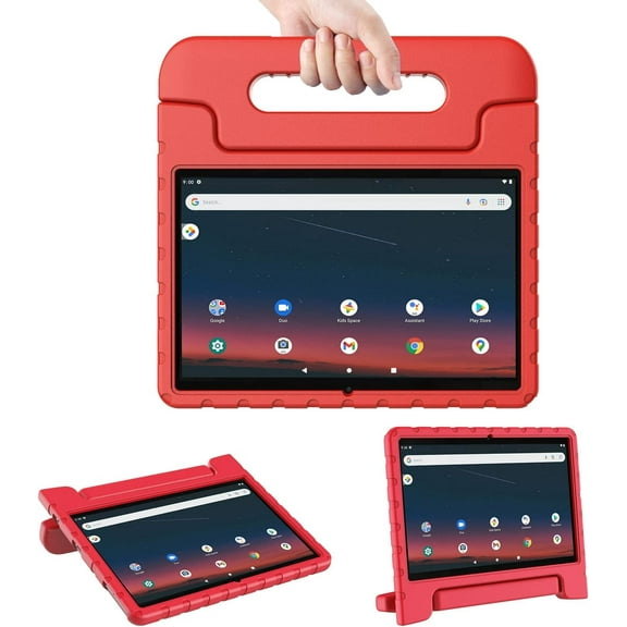 Golden Sheeps Kid Friendly Case Compatible for Walmart Onn 7" 3rd gen 2022 Release(Model:100071481) Shockproof Ultra Light Weight Convertible Handle Stand Cover (red)