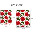 thumbnail image 3 of Coolnut Magnetic Mailbox Cover, Christmas Flowers with Leaves and Snowflakes Post Mail Box Cover Mail Wraps Cover, Standard Size 20.7" L x 18" W, 3 of 5