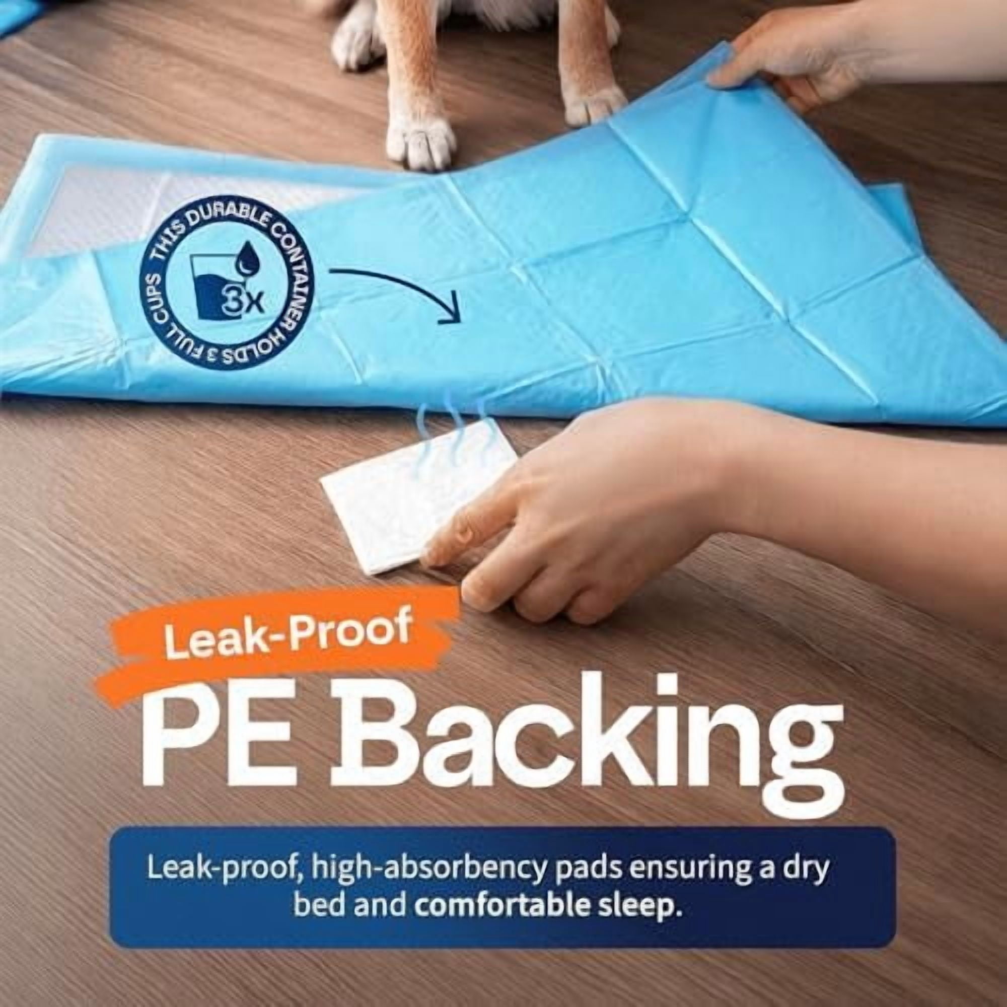 Puppy Pads - 50-Count, 24x24 - Advanced Leakproof Technology for Housebreaking & Training - Ultra Absorbent Puppy Pee Pads - Ideal for Dogs, Puppies, Cats - Attractant Pet Training Pads