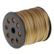 thumbnail image 4 of Hilo de cuero de gamuza plana de 2,6 mm para joyas, cordones de hilo, 100 yardas/rollo Dorado Hugo Cordón plano de PU de Corea, 4 of 7