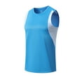 thumbnail image 5 of HOOMEUMY Men's Summer Sports Running Tank Top Quick Dry Breathable Sleeveless Fitness Gym Vest Muscle Vests Workout Clothes Blue XXXL, 5 of 5