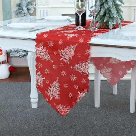 

Livesture Christmas Ornament Family Party Printed Tablecloth B