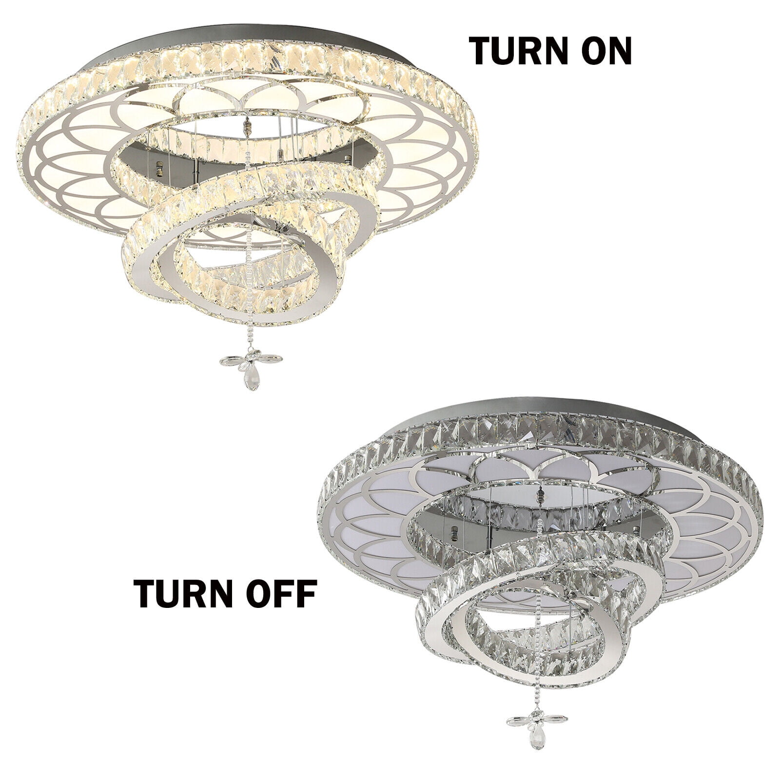 SHZICMY Modern Luxury Crystal Ceiling Chandelier Lamp Pendant Lights
