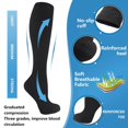 thumbnail image 3 of 6 Pairs Medical Sport Compression Socks - 15-20mmhg Graduated Knee-High Support for Men & Women, Ideal for Soccer, Running, and Nurses, 3 of 7
