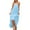 Light Blue, variant on Women's Summer Halter Neck Sleeveless Maxi Dress Solid Color Loose Fit Slip Dress for Casual Vacation Beach Party Dresses