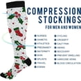 thumbnail image 4 of FREEAMG Christmas Compression Socks Women Men Long Stocking (20-30mmHg) Travel Knee High Stockings for Athletic Sports,Running,Cycling,Nursing, 4 of 7