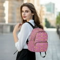 thumbnail image 6 of FORMRS Mini Backpack Purse for Women Travel Daypack Casual Shoulder Bag, Pink Doughnuts, 6 of 7