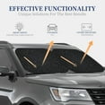 thumbnail image 4 of Bingfone Black Glitter Print 2-Piece Sun Shade Front Windshield - Foldable Car Front Window Sunshades For Most Sedans Suv Truck - Medium, 4 of 7