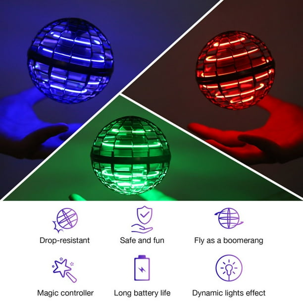 Balle volante Orb Toys 2025, Hover Orbi Ball Pro améliorée avec lumières RVB, mini drone OVNI contrôlé à la main, jouet intelligent pour garçons et filles à partir de 6 ans