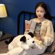 thumbnail image 4 of 55/70cm Plushies Kawaii cachorro juguetes de peluche de perros Animal relleno muñeca almohada para dormir niños regalo de cumpleaños niña Navidad San Valentín, 4 of 5