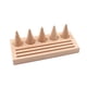 thumbnail image 4 of Soporte de exhibición de joyería Decorativo Durable Regalo portátil Anillos de cono de madera Bandeja de almacenamiento para brazalete Titular Cómoda 5 Cono 3 Ranura Salvador Bandeja expositora de anillos, 4 of 10
