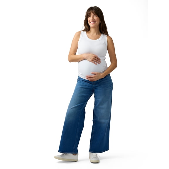 Ingrid & Isabel For Every Belly Maternity Wide Leg Jeans, Size S-XXL