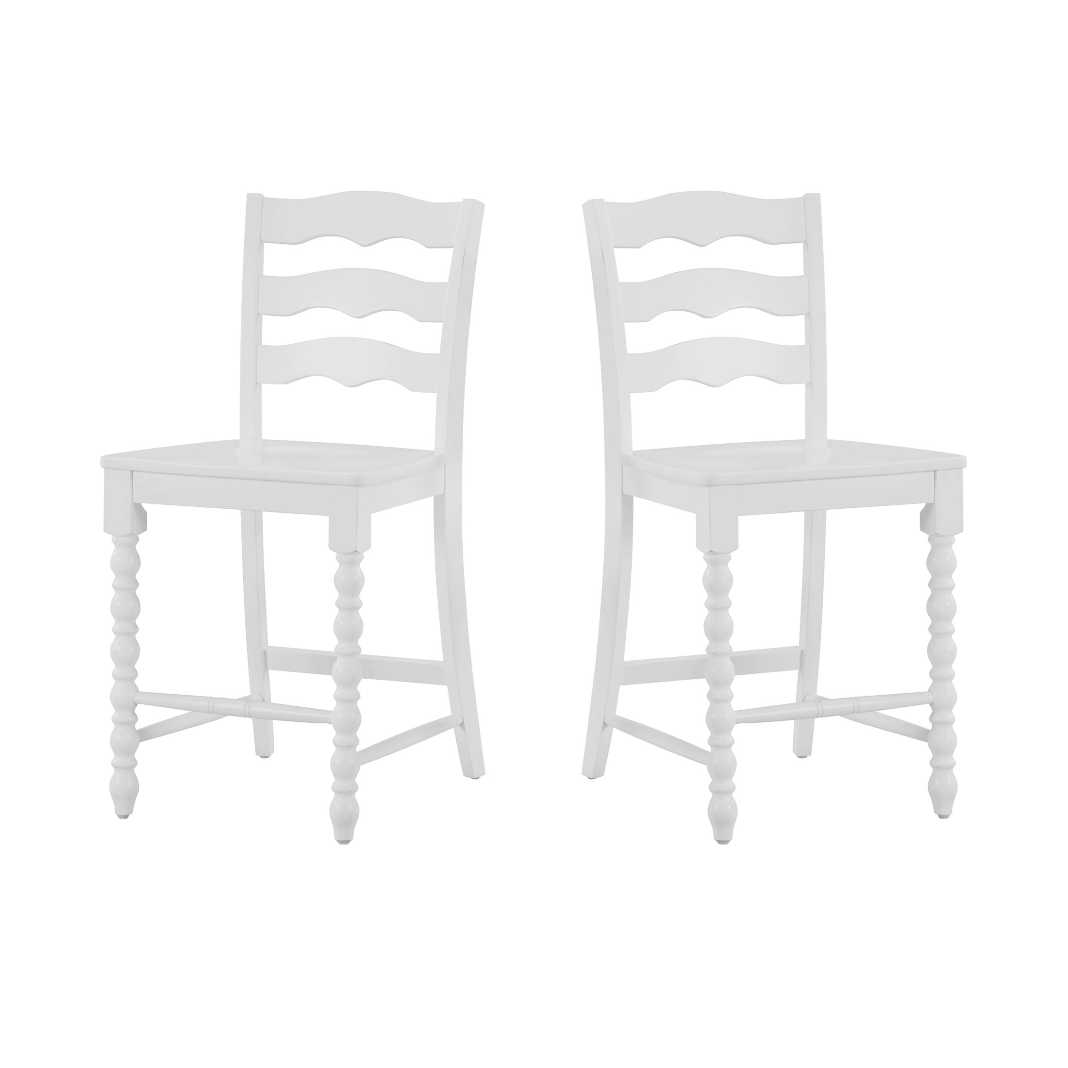 The Pioneer Woman Harper Counter-height Wood Stools, 2 Pack, White
