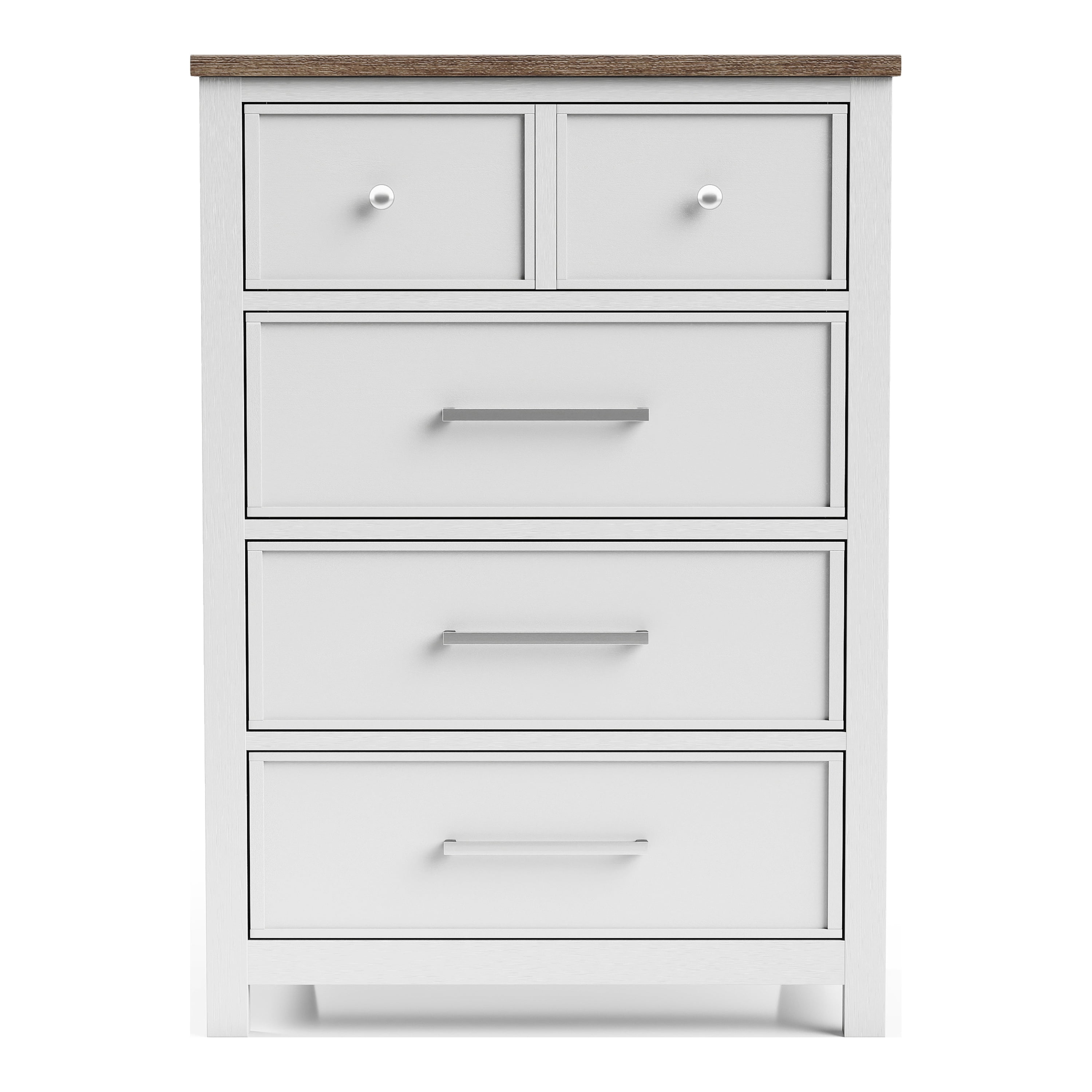 Furniture of America Yvara Modern 4-Drawer Vertical Dresser, White