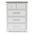 thumbnail image 3 of Furniture of America Yvara Modern 4-Drawer Vertical Dresser, White, 3 of 10