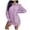 Purple, variant on Kaemgyyd Women Button down Shirt Dress Swimsuit Cover up Stripe Printing Mini Shirt Dress Casual Trendy Drawstring Beach Dress
