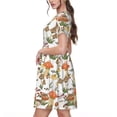 thumbnail image 2 of Balery Mushrooms Vestidos sueltos de manga corta para mujer, vestidos de verano 2025, vestidos casuales de corte A con vuelo., 2 of 6