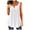 White, variant on WNEGSTG Womens Henley Neck Flowy Pleated Blouse Button Sleeve Tank Top White