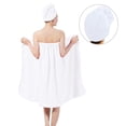thumbnail image 4 of Greensen Ensemble de Serviette de Bain Douce pour Femmes avec Bonnet de Séchage Réglable et Turban pour Cheveux, 4 of 8