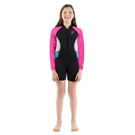 Seavenger Cadet Kids 2mm Shorty Wetsuit (Hot Pink, 2T)