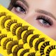 thumbnail image 2 of GOOHOCHY 10 pares de pestañas postizas de maquillaje pestañas extensiones de pestañas esponjosas para mujeres niñas, 2 of 7