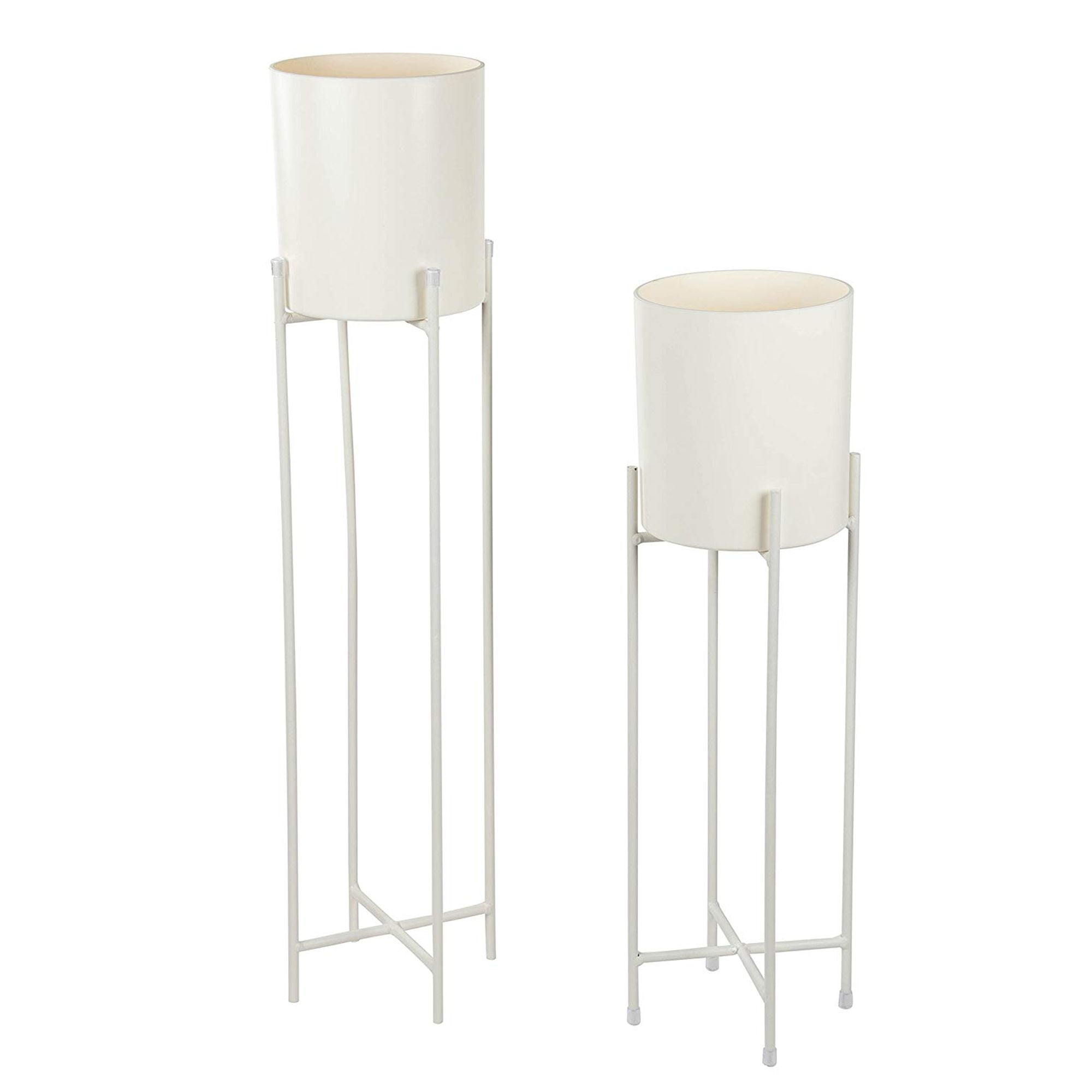Plant Stand Set 2Piece Modern Plastic Planter with Tall