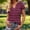 D_Wine, variant on XPMWRP Women's V Neck Snap Button Shirts Short Sleeve Striped Print Tunic Tops Lightweight Loose Casual Summer Blouses Yellow XXL