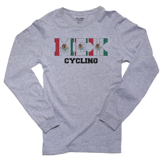 Mexico Cycling - Olympic Games - Rio - Flag Men's Long Sleeve Grey T-Shirt