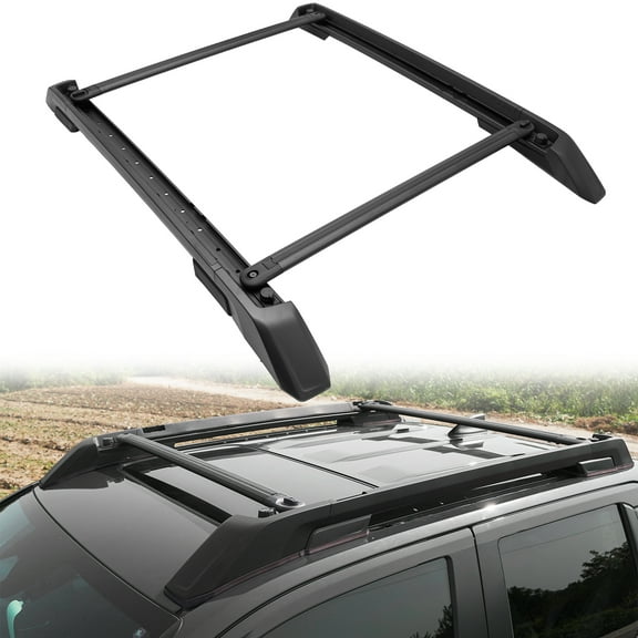 CCIYU Roof Rack Cross Bars Side Rails Fit For Toyota Tacoma 2024 2025 Rooftop Cargo Carrier Bag Basket Kayak Canoe Bike Snowboard Skiboard
