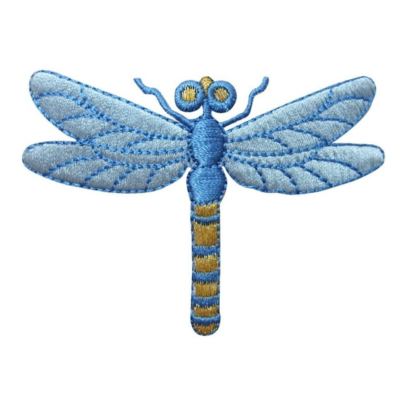 ID 1659A Sky Dragonfly Patch Garden Insect Bug Embroidered Iron On Applique