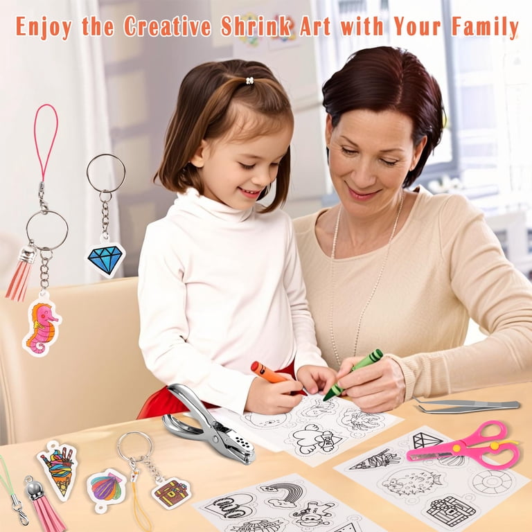 BAPHILE Shrink Art Kit – 301-Piece DIY Shrinky Dinks Set For Kids & Craft Lovers