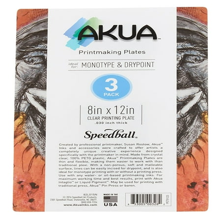 Speedball Akua Printing Plates, 8" x 12", 3/Pkg.