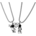 thumbnail image 1 of 2 collares de acero inoxidable para parejas, astronomía, astronauta, collares a juego para parejas, regalo del día de San Valentín para él y ella, 1 of 5