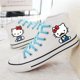 thumbnail image 1 of Zapatos de lona de Hello Kitty para mujer, Zapatillas altas antideslizantes, informales, vulcanizadas, regalos, 1 of 4