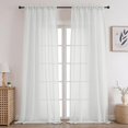 thumbnail image 1 of Cucraf Cortinas Transparentes Blancas De 72 Pulgadas De Largo, Juego De 2 Paneles, Cortinas De Gasa Semitransparentes Con Bolsillo Para Barra, Cortinas De Gasa Para Sala De Estar Y Dormitorio (37 Pulg, 1 of 1