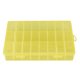 thumbnail image 1 of Caja ajustable de plástico para joyería, 24 rejillas, organizador desmontable, estuche de almacenamiento de cuentas (amarillo), 1 of 5