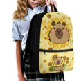 thumbnail image 2 of Jeiento Capybara 17 Inch Girls School Backpack Set 5 Pcs Lightweight School Bag with Lunch Bag, Pencil Case and Bookmarks for 9-12 Years Old, 2 of 8