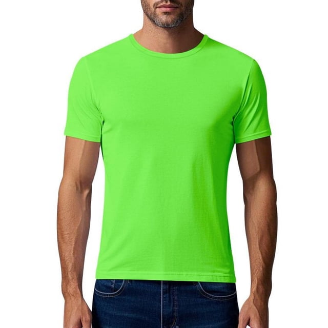 GiliGiliso Men's Solid Color Short Sleeved Outdoor Running Sports Breathable Short Sleeve