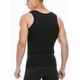 thumbnail image 4 of MISS MOLY 2 Styles Men's Tummy Compression Bodyshaper Body Shaper Slimming Waist Trainer Tank Top Vest T-Shirt, 4 of 5
