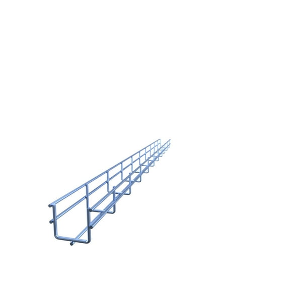 Electro Zinc Plated Wire Mesh Cable Tray, Silver Steel, 2 x 1.97 x 118.12 inch, 8-Pack
