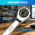 26-Piece Ratcheting Wrench Set, Metric and Standard, with Rack ...