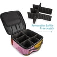thumbnail image 6 of Makeup Train Case with Adjustable Dividers,Cosmetic Bag Portable Portability Bag Case Gifts Big Daisies, 6 of 8