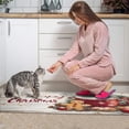thumbnail image 4 of Christmas Kitchen Rug Set of 2 Non Skid Kitchen Mats for Floor,Happy Christmas Gingerbread Man Pine Branches Kitchen Floor Mat for Bathroom,Room Door (47x17+30x17in), 4 of 7